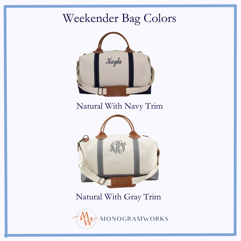 Personalized Weekender Bag Women, Hospital Bag For Mom, College Graduation Gift For Her, Overnight Bag, Honeymoon Gifts For Couples image 2