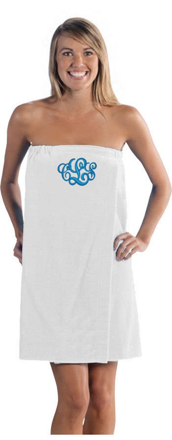 Personalized Spa Towel Wrap Monogram Spa Wrap Bridesmaid Gift Birthday Gift...