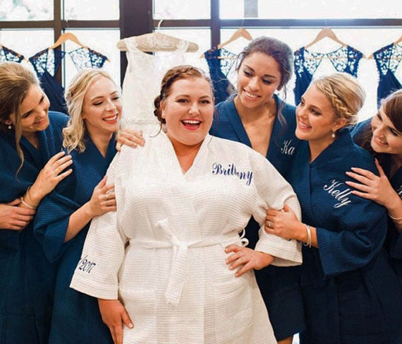 plus size maid of honor robe