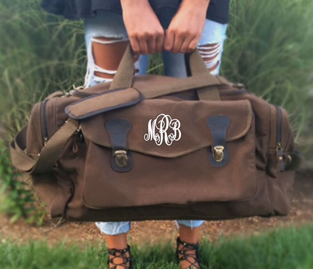 Personalized Overnight Bags for Women, Canvas Weekender Tote Bag