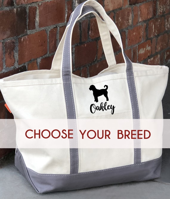 Heavy Duty Canvas Dog Tote Personalized With Your Dog's 