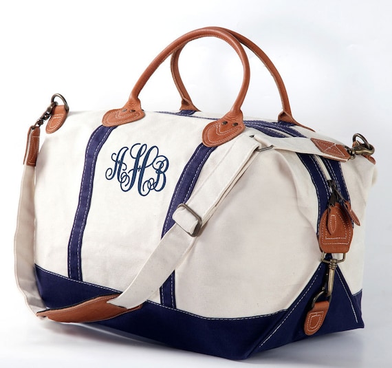 Monogram Weekender Bag Personalized Bridesmaid Gift 