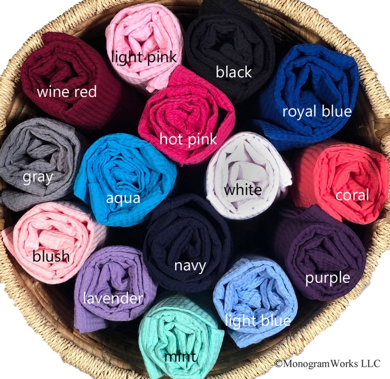 Waffle Weave Robes Bridesmaid Gift Kimono Robes Personalized Bridesmaid Robes Bridal Party Robe Waffle Robes for Bridesmaids Monogram Robes