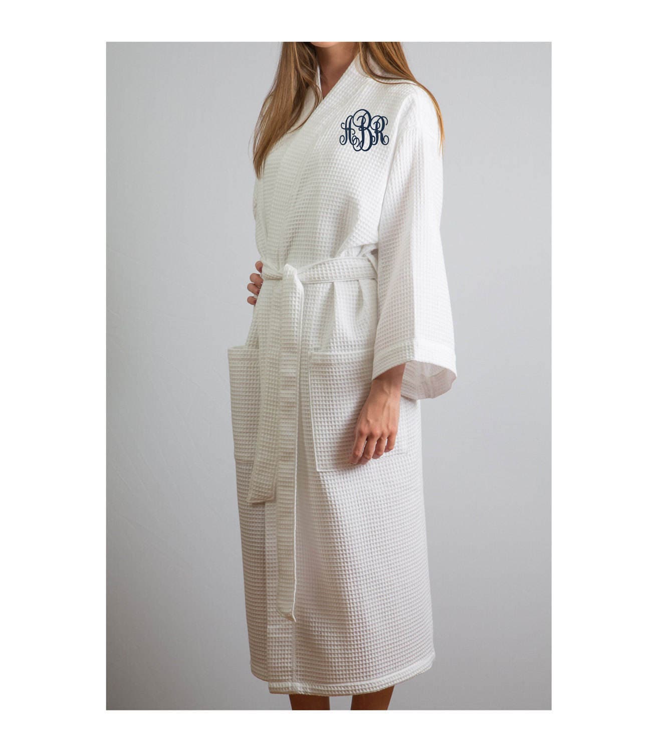 personalised waffle robe