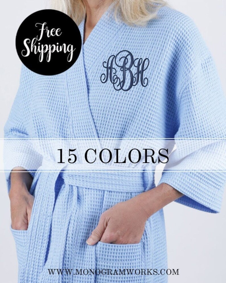 Light Blue Bridesmaid Robe Light Blue Getting Ready Robes For Etsy