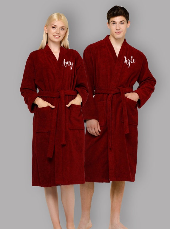 Mens Women Flannel Towel Bathrobe Terry Towelling Sizes M/XL/XXL Dressing  Gown | eBay