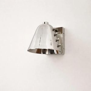 Vintage Brass Wall Sconce Light: Mid Century Modern Cone Shade Lamp Handmade | pair of wall sconce | vintage lamp| plug in wall sconce