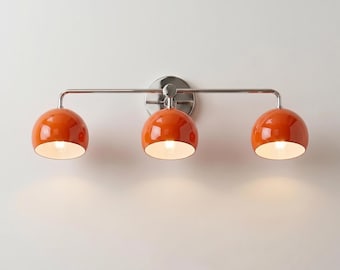 Luxury Mid-Century Modern Brass Vanity Light – Elegant Bathroom Mirror Wall Sconce