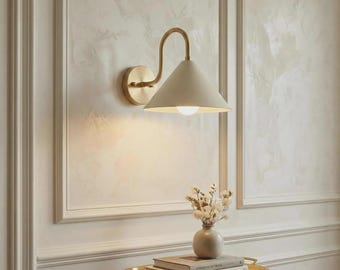 Brass Wall Sconce Light: Mid Century Sconce Lighting Fixtures, Vanity Lights