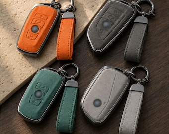 Fits 2023–2025 BMW X1, X5, X7, iX, 5/7 Series Personalized Suede Key Fob Cover