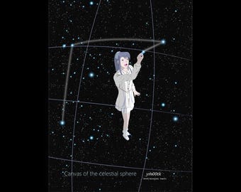Canvas of the Celestial Sphere – Cosmic Night Sky Vertical Canvas Art | ym00tk