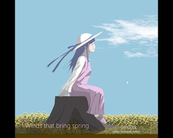 Winds That Bring Spring – Square Art Poster | ym00tk