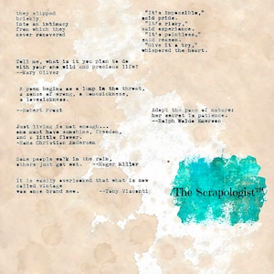 Inspirational Quotes, Typed with Vintage Typewriter from the 1930s, Public Domain Phrases, Junk Journal Kit, Digital Download