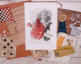 Nineteenth Century Reclaimed Ephemera Junk Journal pack Scrapbook