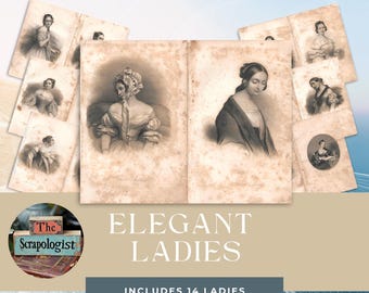 Boho Junk Journal Ephemera Pack, Journal Cards  | Digital Download