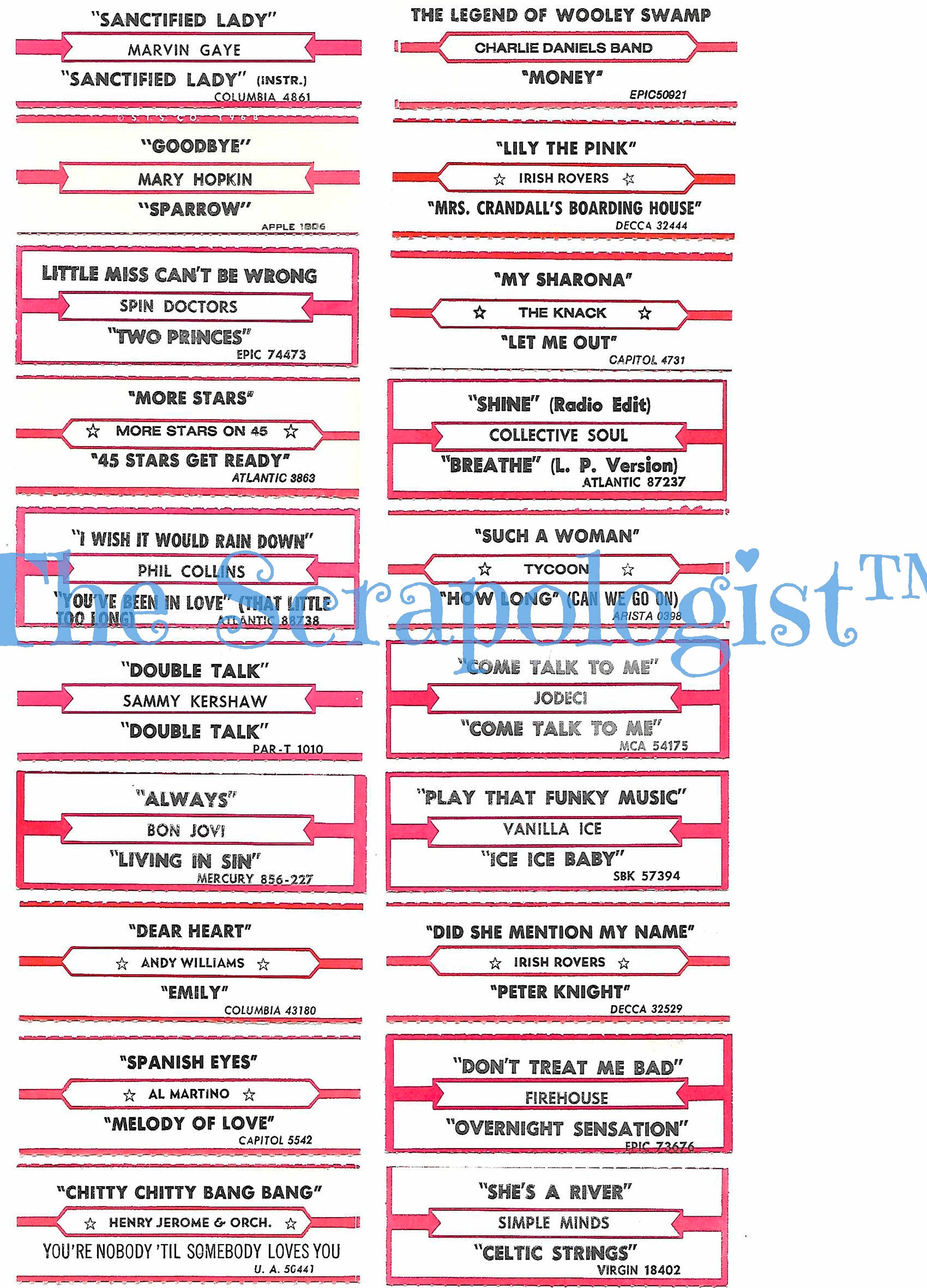  Free Printable Jukebox Label Template 