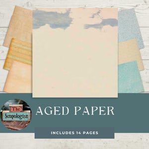 Coffee- and Tea-Stained papers, Aged Page Inserts, Collage Papers for Junk Journals and Mixed Media | Digital Download