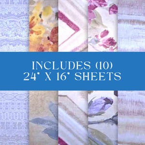 Stripes and Flowers, Unpasted Wallpaper Sample Book Sheets for Junk Journals, Mixed Media and Collage Art Projects
