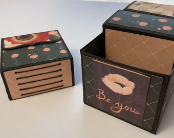 SHIPS FAST! Explosion Box, Photo Albums, Set of 3 Mini Scrapbooks in a Decorative Box