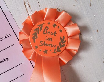 Best in show rosette ribbon