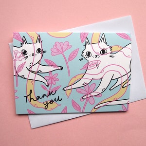 Carte de remerciement chat