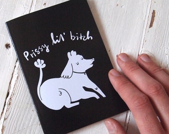 Cahier caniche avec pages lignées