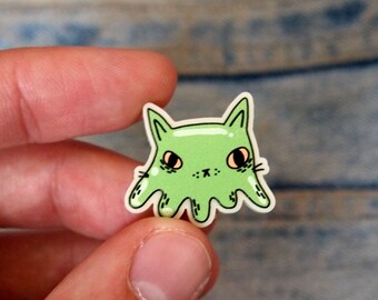 Slime cat acrylic pin badge