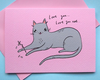 Cat Valentine's Card, romantic card