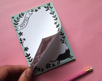 A6 Cat List Pad - Cat NotePad - Cats - Lists - I like cats - Cats - Cat notebook - Notebook - Notepad - Cat book - paper