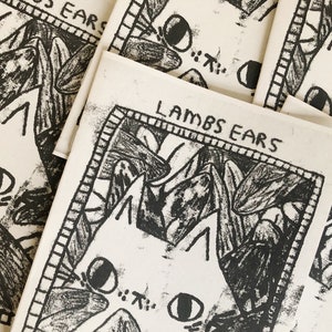 Mini zine &#39;Lambs Ears&#39; made from monoprints