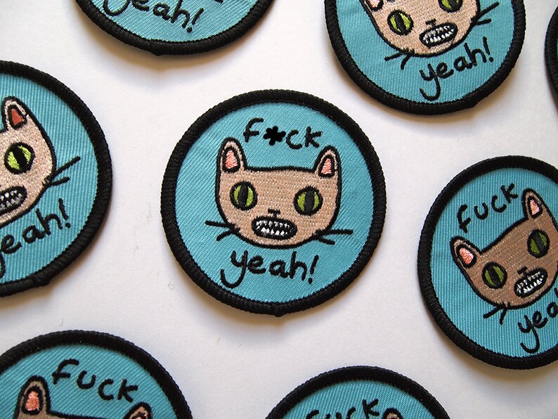 Fck Yeah Cat embroidered patch image 1