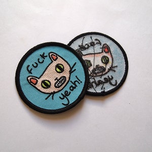 Fck Yeah Cat embroidered patch image 4
