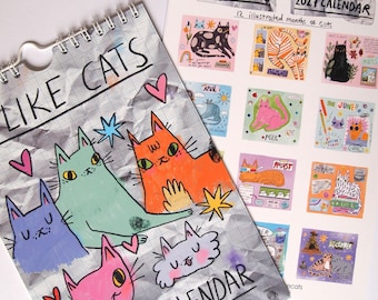 Me gustan los gatos. Calendario de pared A5 2027, calendario 2027, calendario A5, calendario pequeño, calendario de pared, calendario de gatos, me gustan los gatos.