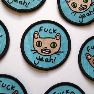 Fck Yeah Cat embroidered patch image 3