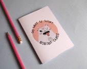 Small Cat notebook - Cat notebook - I like cats - A6 notebook - small notebook - cat journal - cats - Sketchbook - Plain paper - dwyw