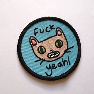 Fck Yeah Cat embroidered patch image 2