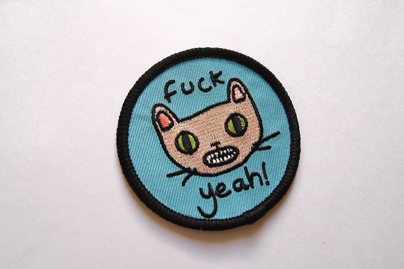 Fck Yeah Cat embroidered patch image 2