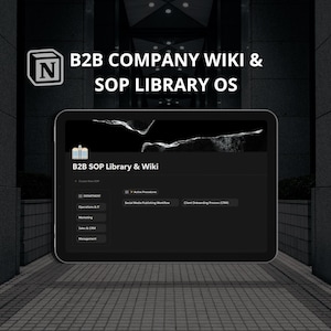 Manual de operaciones del rastreador de procedimientos operativos estándar de Notion SOP Template B2B Company Wiki