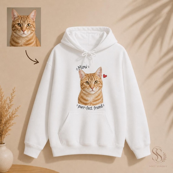 Personalized Pet Photo Hoodie | Custom Dog Portrait Gift