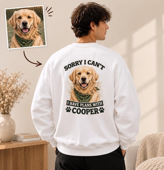 Personalized Pet Photo Sweatshirt | Custom portrait and name