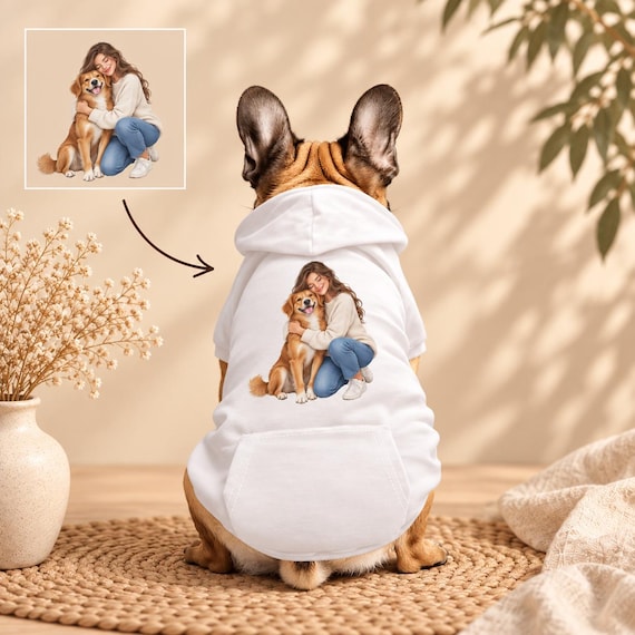 Personalized Pet Photo Hoodie | Custom Dog Portrait Sweater