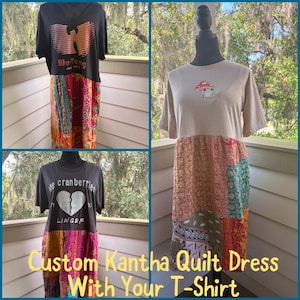 Patchwork Tshirt Dress - Etsy