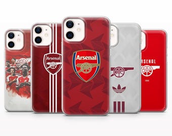 Arsenal Telefonskal Fotboll Fotbollsfodral för iPhone 17Pro, 16, 15, 14, 13, 12, Samsung S26, S25, S24, S23Fe, A16, A56, Pixel 10, 9Pro