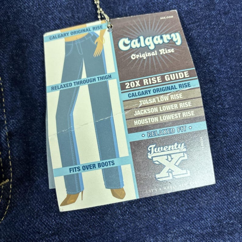 Wrangler 20x Calgary Relaxed Fit para mujer, tallas 15, 16, 36 x 33, tiro alto, nuevos con etiquetas. imagen 4