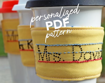 Padrão de bordado personalizado do professor em PDF (arquivo digital)
