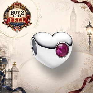 Colgante de corazón de piedra roja auténtica de julio, plata de ley 925, ideal para pulseras de cadena de serpiente para mujer, joyería DIY, regalo de Navidad.