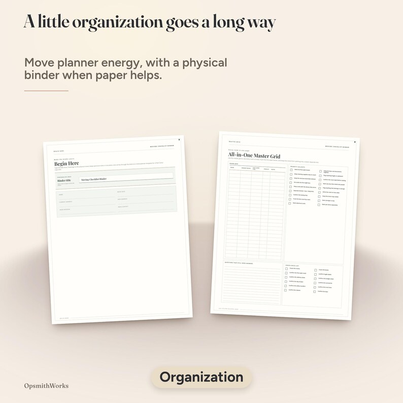 Moving Checklist Binder | Moving Planner Fillable PDF + Canva Template image 18