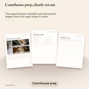 Courthouse Wedding Celebration Planner | Canva Template + Fillable PDF image 6