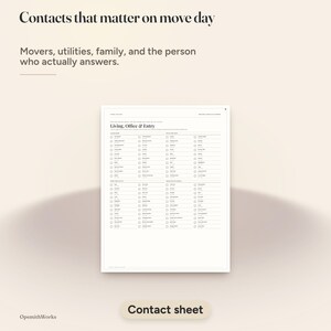 Moving Checklist Binder | Moving Planner Fillable PDF + Canva Template image 12