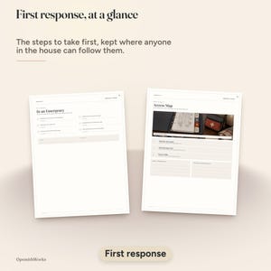 Emergency Binder — Household Ready Binder | Fillable PDF + Canva image 4